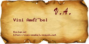 Visi Amábel névjegykártya